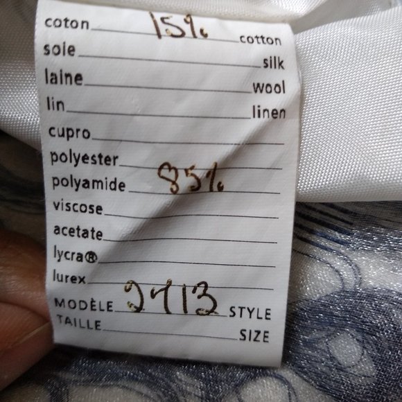 B2 Christian Chenail 8 silver shimmer thread skirt - Picture 5 of 5